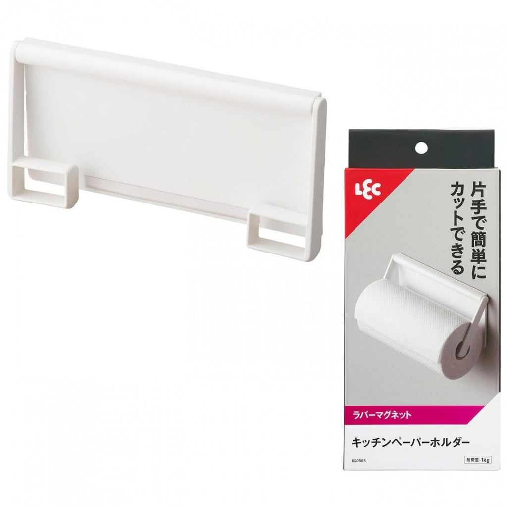 レック ラップ & ペーパーホルダー ホワイト (ラバーマグネット) 耐荷重2kg 海外製大型ロールペーパー対応